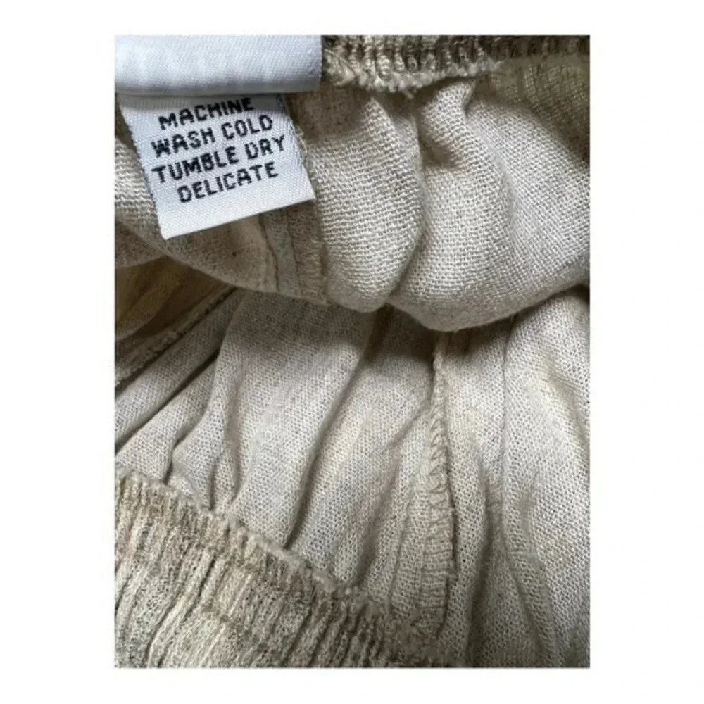 Alfred Dunner Crinkle Pin Stripe Size 8 Elastic Waist Pant Suit Neutral Colors - Picture 11 of 16